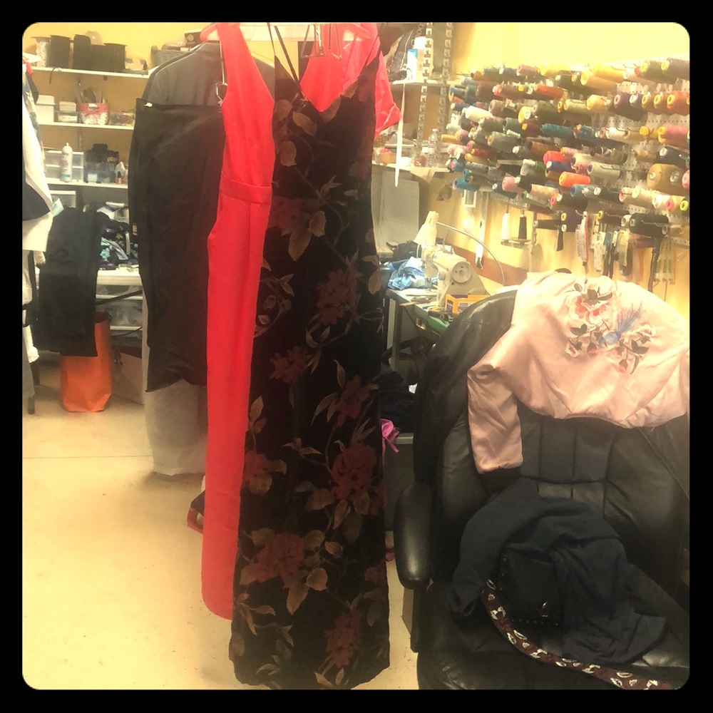 It is an xs Storee spaghetti strap maxi dress.